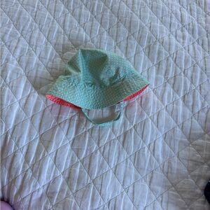 Mint and Coral Kids Sun Hat